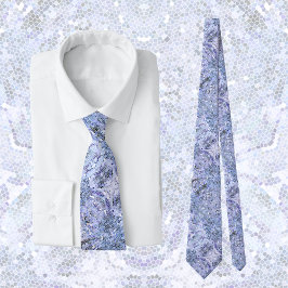 Corbata Elegante mosaico azul hielo, moderno