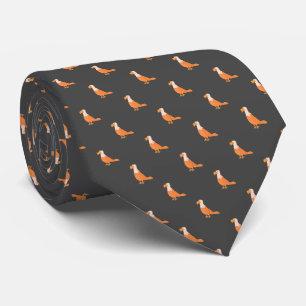 Corbata Elegante Naranja gris oscuro Águila sin soldadura