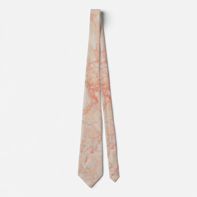Corbata Elegante Naranja Marble Stone Neck Tie (Anverso)