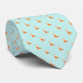 Corbata Elegante Naranja verde claro águila patrón sin foc