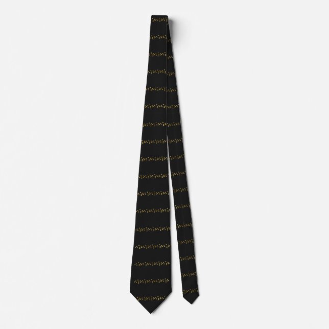 Corbata elegante negra y dorada (Anverso)
