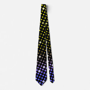 Corbata Elegante Neon Gslow polka pega patrón purpurina