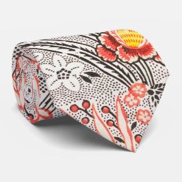 Corbata Elegante paisley Patrón floral Gris y rosa