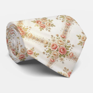 Corbata elegante para caballeros Rosas inglesas