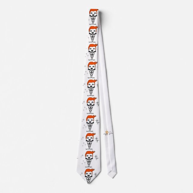 Corbata elegante para hombre con GOTH GAIL (Anverso)
