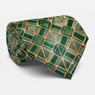 Corbata Elegante patrón Art Deco con baldosas