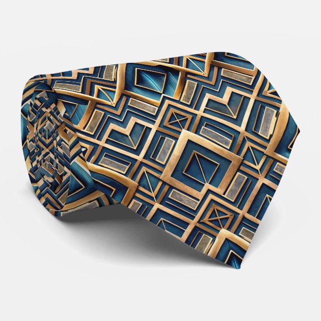 Corbata Elegante patrón Art Deco en baldosas (Enrollado)
