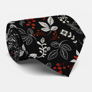 Corbata Elegante patrón botánico