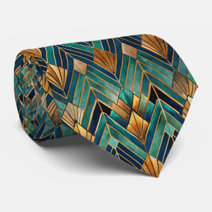 Corbata Elegante patrón de azulejos Art Deco