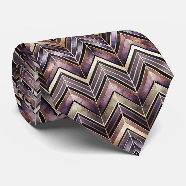 Corbata Elegante patrón de baldosas Art Deco (Enrollado)