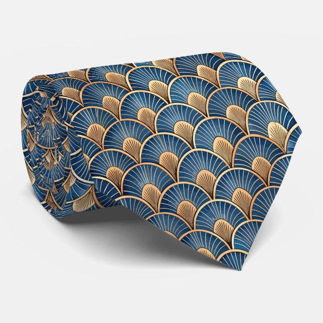 Corbata Elegante patrón de baldosas Art Deco (Enrollado)