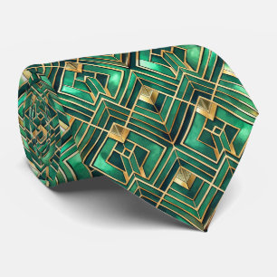 Corbata elegante patrón de baldosas Art Déco