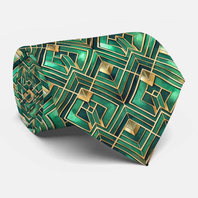Corbata elegante patrón de baldosas Art Déco (Enrollado)