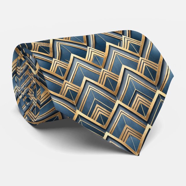 Corbata Elegante patrón de baldosas Art Deco (Enrollado)
