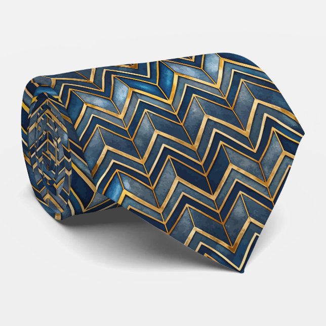 Corbata Elegante patrón de baldosas Art Deco (Enrollado)