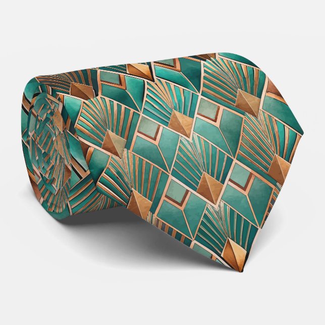 Corbata Elegante patrón de baldosas Art Deco (Enrollado)