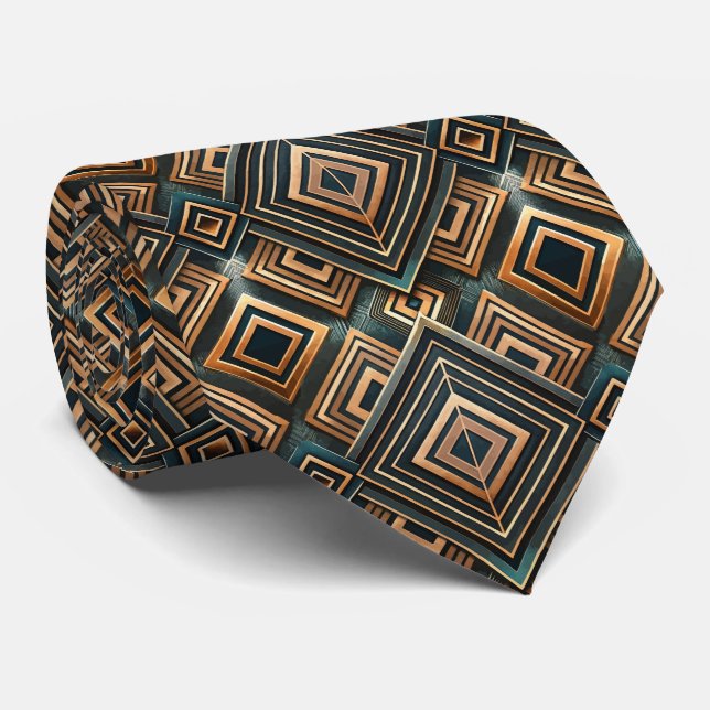 Corbata Elegante patrón de baldosas Art Deco (Enrollado)