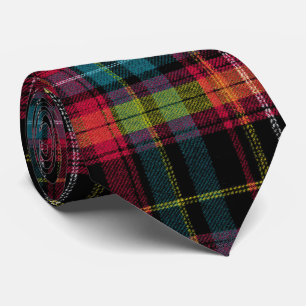 Corbata Elegante patrón de cuadros y gingham rosa y azul