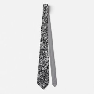 Corbata Elegante patrón de destello de Purpurina gris negr