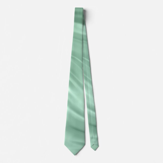 Corbata Elegante Patrón De Giro Verde azulado (Anverso)
