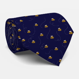 Corbata Elegante patrón de infiltración de abeja amarilla 