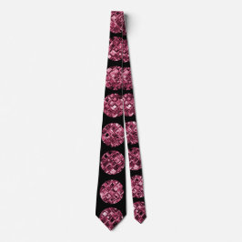 Corbata Elegante patrón de juego de diamantes rosado