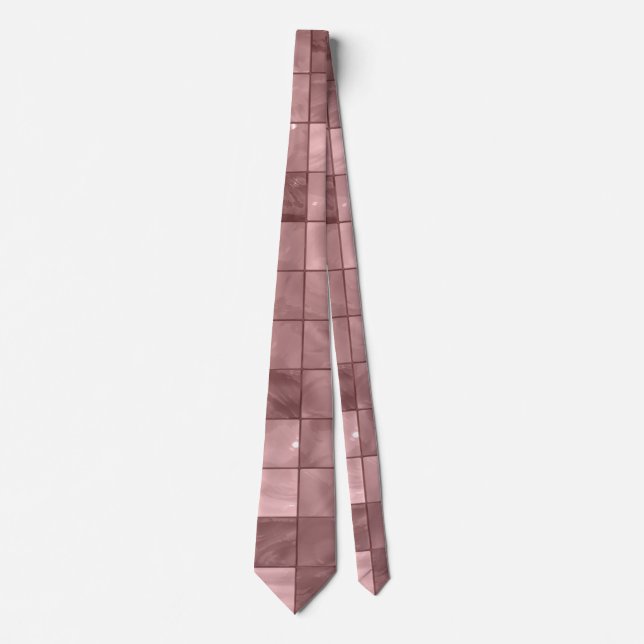Corbata Elegante Patrón de mosaico metálico púrpura (Anverso)