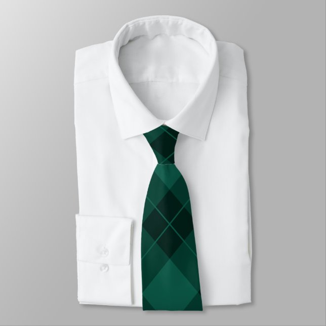 Corbata Elegante patrón de relleno de búfalo verde (Atado)