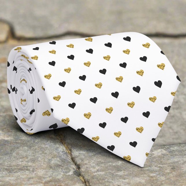 Corbata Elegante patrón de San Valentín de corazón diminut (Subido por el creador)