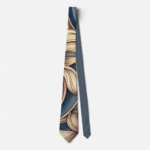 Corbata Elegante patrón floral Art Nouveau en oro