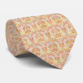 Corbata Elegante patrón floral Naranja