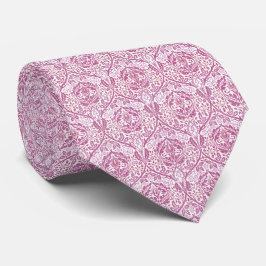 Corbata Elegante patrón floral rosa
