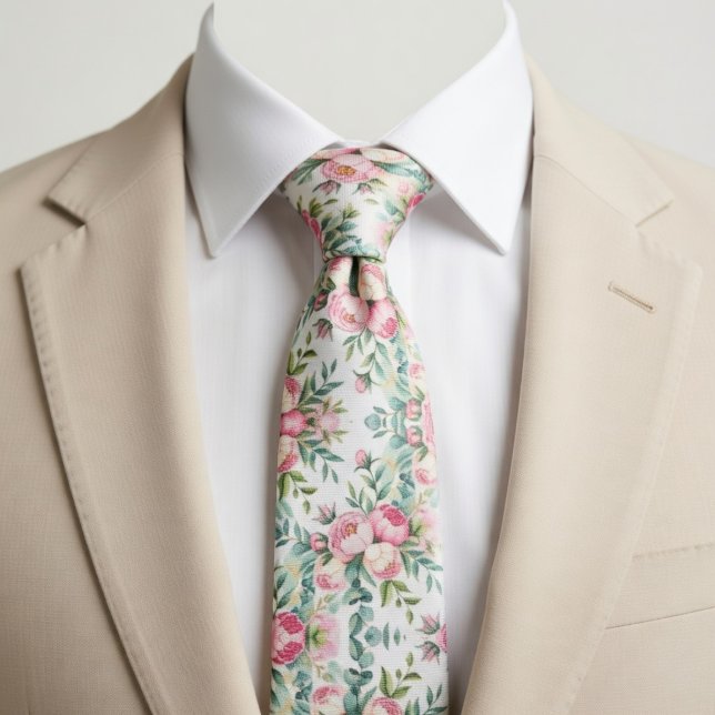 Corbata Elegante Patrón Floral Sin Costuras (Subido por el creador)