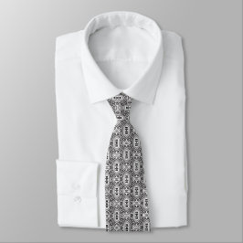 Corbata Elegante Patrón Floral Sin Costuras de Folk en Bla