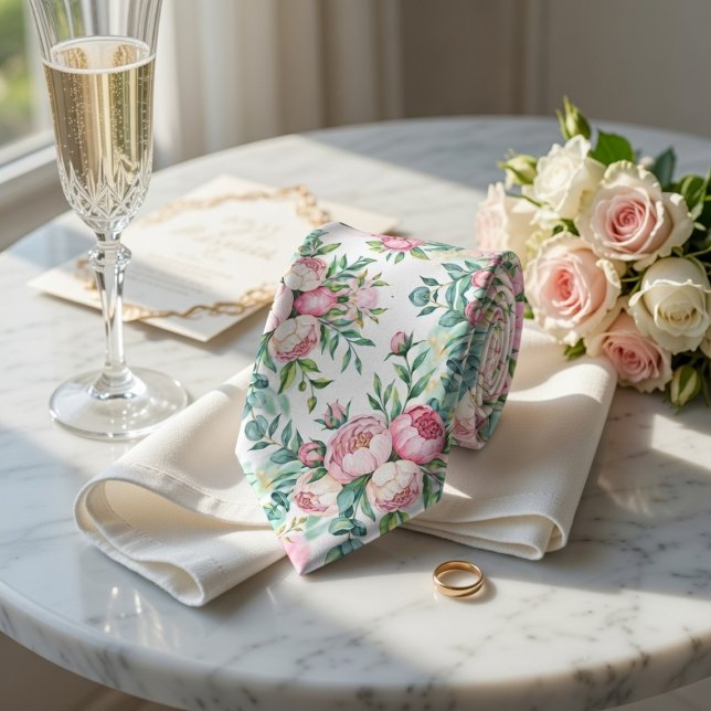 Corbata Elegante patrón floral sin foco (Subido por el creador)