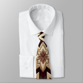 Corbata Elegante patrón geométrico moderno de estrellas