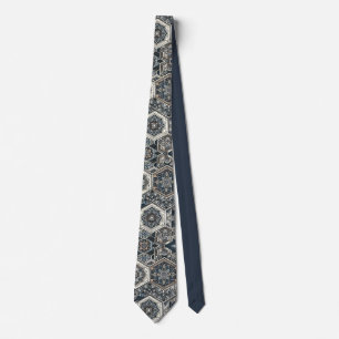 Corbata Elegante Patrón Geométrico Tejido de Cuello
