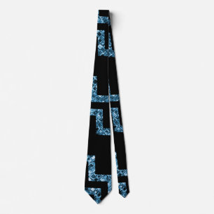 Corbata Elegante patrón Purpurina azul negro 