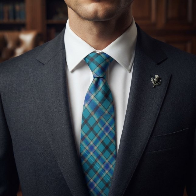 Corbata Elegante patrón simétrico verde azul (Subido por el creador)