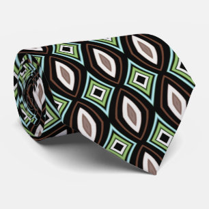 Corbata Elegante Patrón Único Verde Rojo