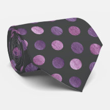 Elegante Personalizado de Polka Dot Lavender y Gri