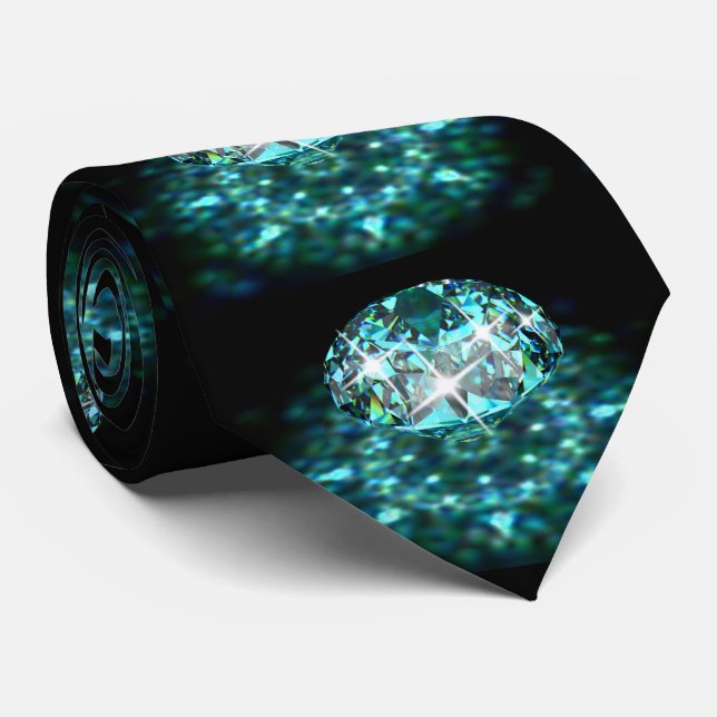 Corbata Elegante piedra de brillantez de diamante (Enrollado)