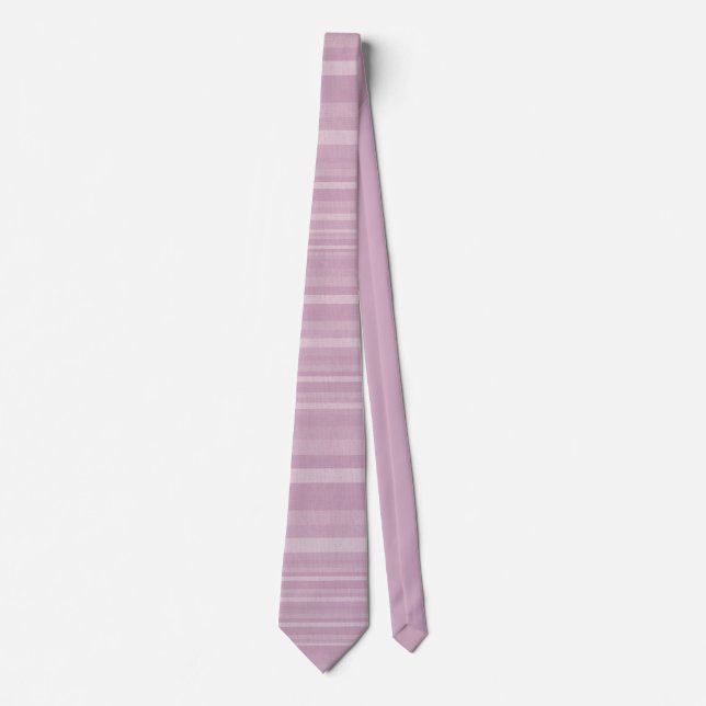 Corbata Elegante Purple Lilac Striped Pattern Men's (Anverso)