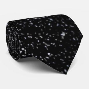 Corbata Elegante Purpurina de cuello negro espumoso