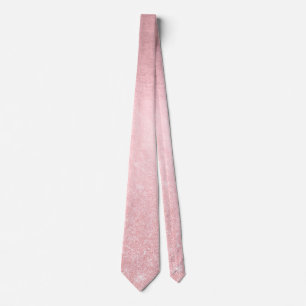 Corbata Elegante purpurina dorado rosado gradiente