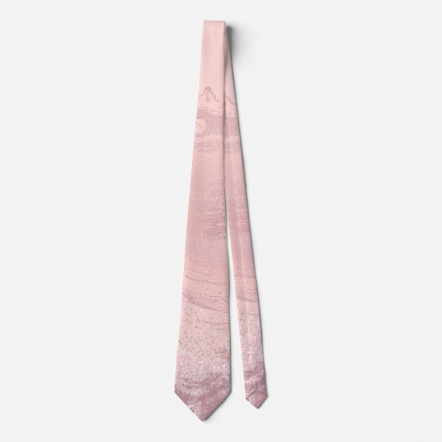 Corbata Elegante purpurina rosa rosa rosa elegante (Anverso)