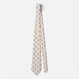 Corbata Elegante Queen Bee Honeycomb Pattern Neck Tie