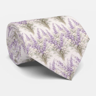 Corbata Elegante Ramo de Lavanda