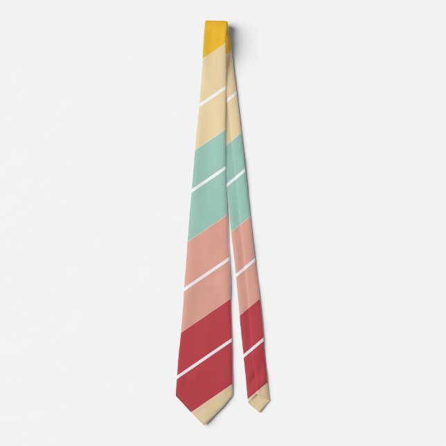 Corbata Elegante Rayado Personalizado Retro (Anverso)