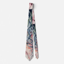 Elegante Rosa Jellyfish Watercolor Art Necktie